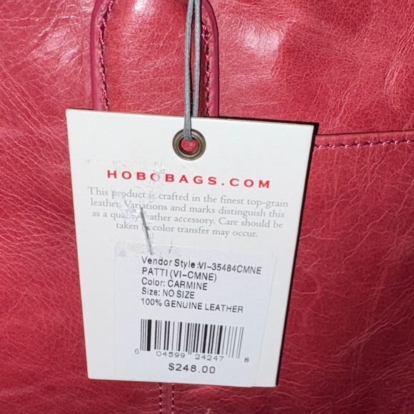 HOBO Cherry Red Leather Tote - Picture 9 of 9
